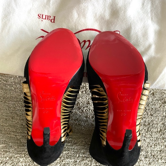 Christian Louboutin Miss Circus 120 Suede Heels - Picture 10 of 11